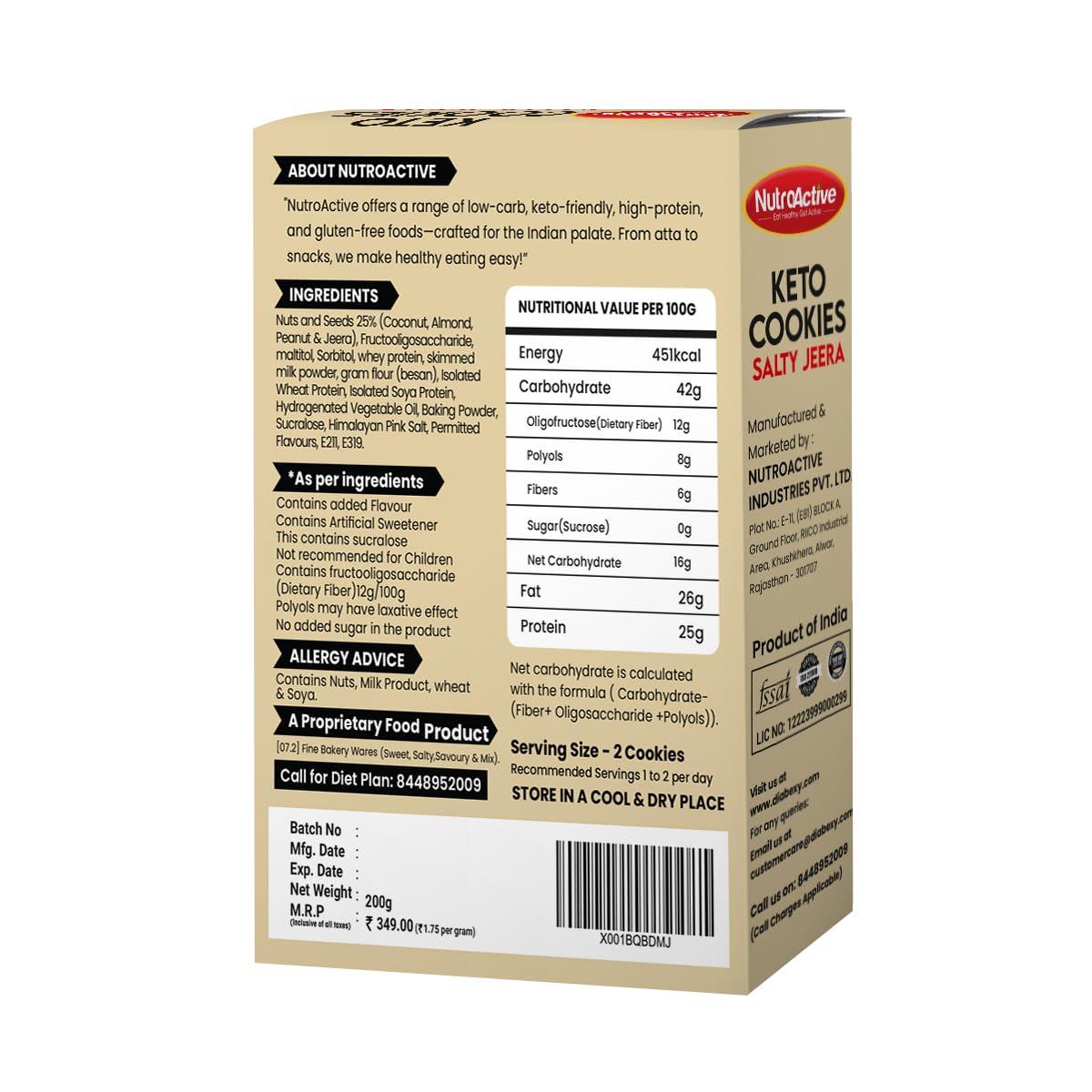 NutroActive NutroActive Keto Jeera Cookies Gift Pack - 110gm