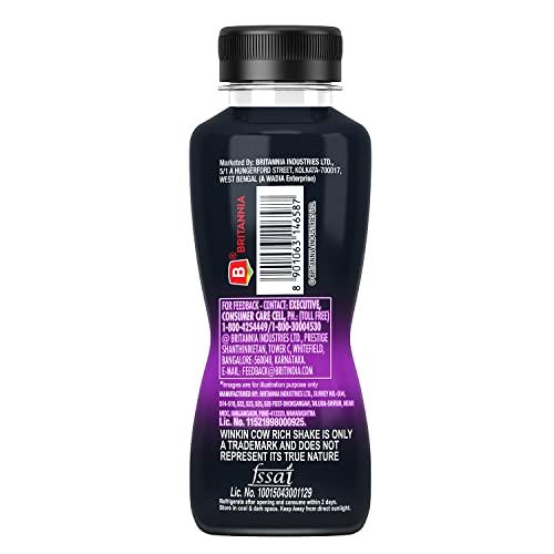 Britannia Winkin Cow Britannia Winkin Cow Rich Milk Shake Intense Chocolate Pet Bottle, 180 ml - Pack of 6
