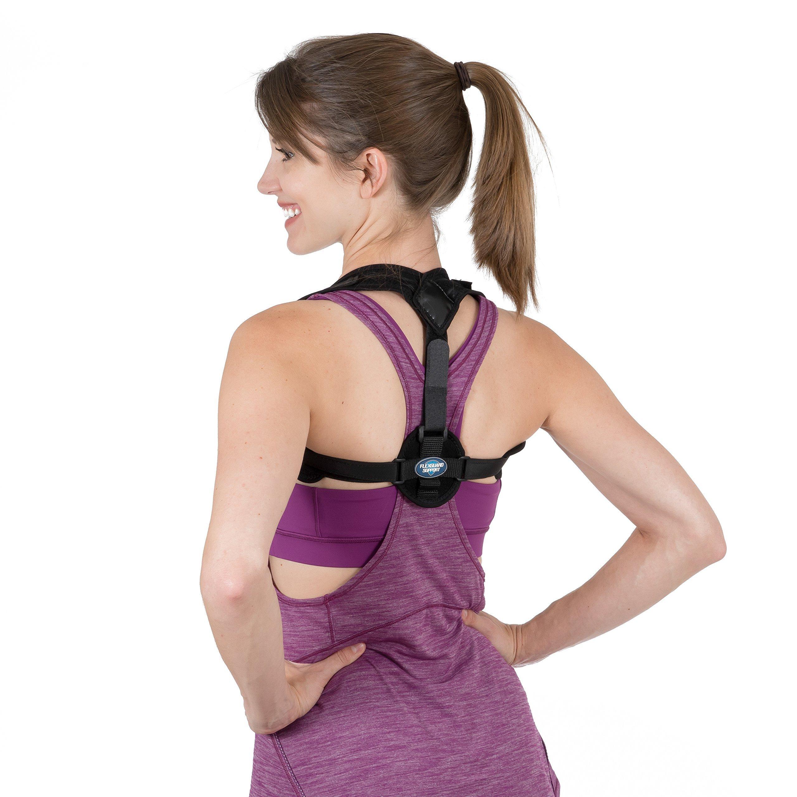 FlexGuard Support Posture Corrector for Women and Men - Best Fully Adjustable Upper Back Brace Trainer - Improves Slouching and Hunched Shoulders - for Maximum Support (Extra Large)