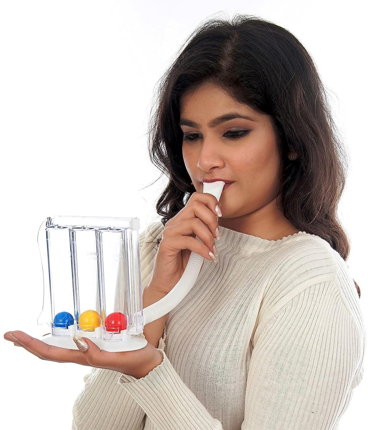 Generic The John Baker Spirometer Breathing exercise - 3 Ball Incentive Lung Exerciser Device
