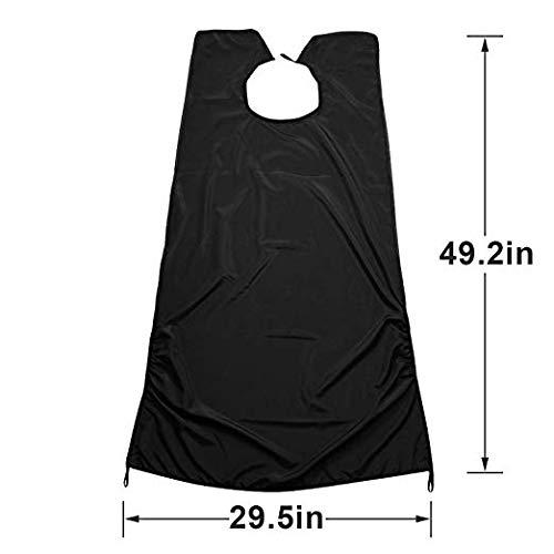 Osking Osking Beard Hair Catcher for Shaving - Beard Trimming Apron & Beard Clippings Catcher (Black Apron)