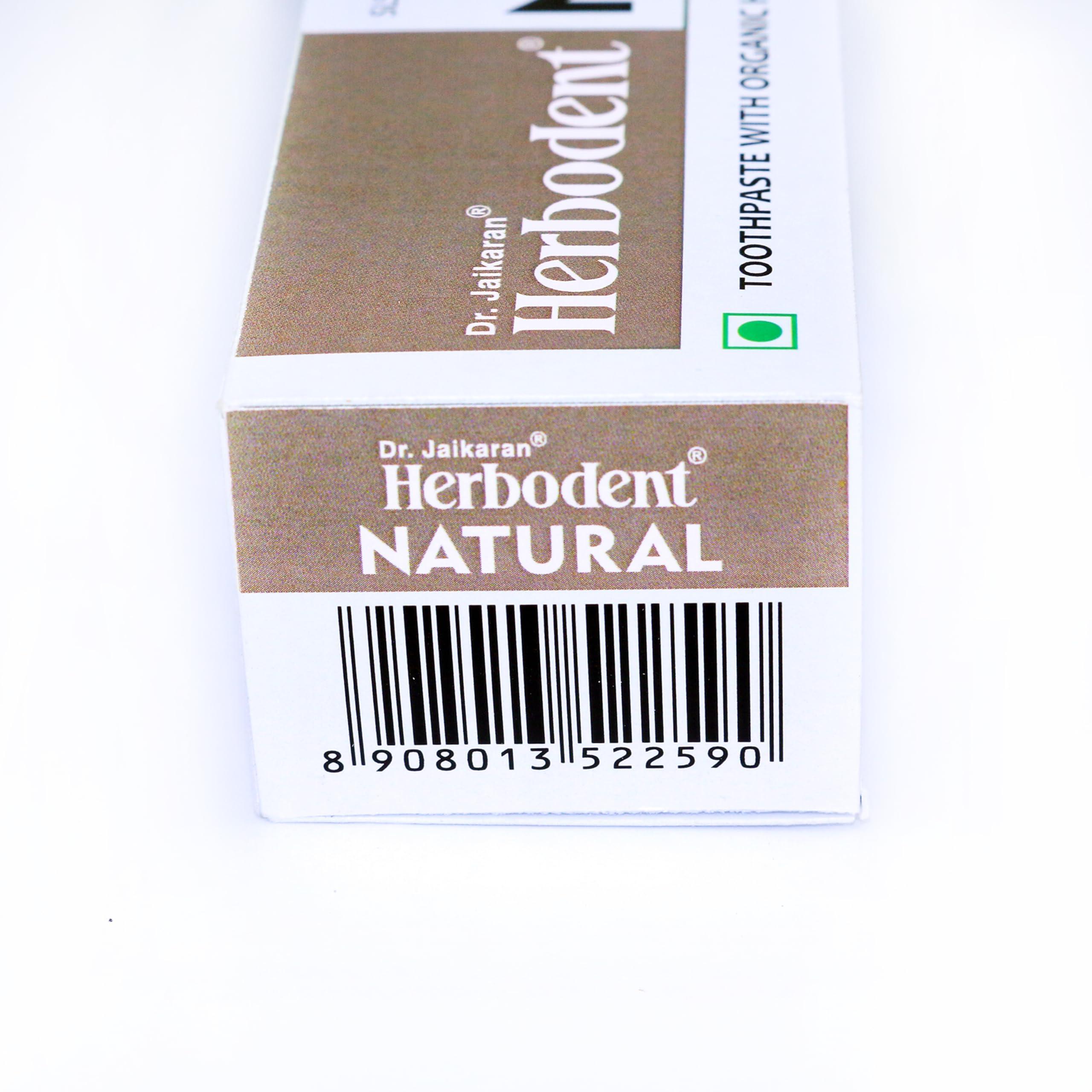 Herbodent Herbodent Natural Toothpaste - 100g Pack of 2 | Less Foaming, Works Amazing | SLS Free | Fluoride Free | Herbal Toothpaste with Neem, Clove & More Herbs