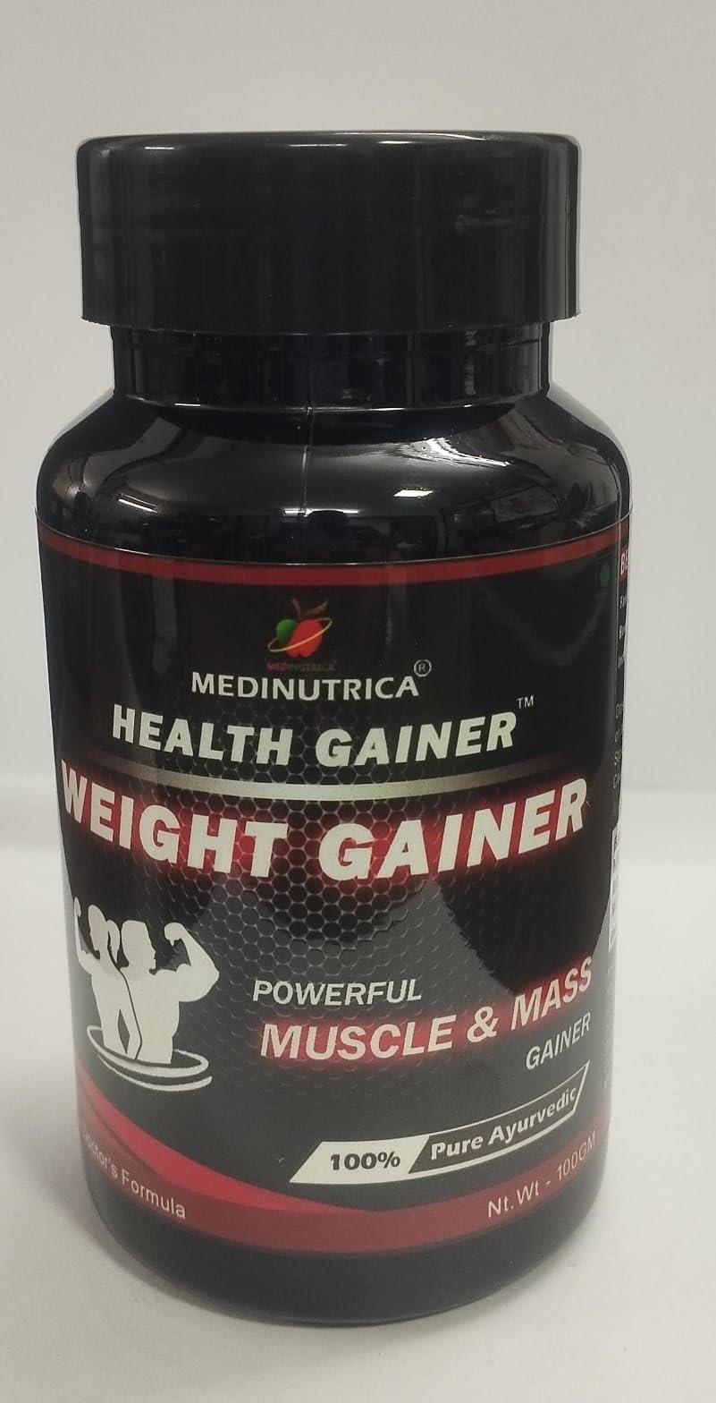 MEDINUTRICA Medinutrica Ayurvedic Weight & Muscle Gainer Powder | Improved Stamina & Strength- 100gm