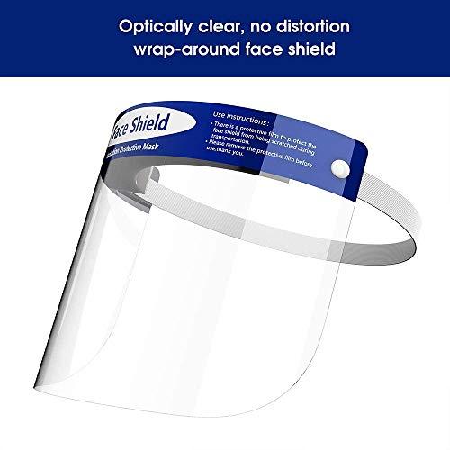 AEC AEC Reusable Safety Face Shield Clear Face Protective Anti Fog Visor for Eye Head Protection, Soft Head Facial Cover/Mask - Made In India (24Pieces)
