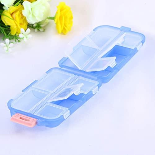 Artibetter ARTIBETTER 1pc Double Layer Pill Organizer Pill Case with 10 Compartments Portable Mini Travel Pills Box Medicine Carry Box Seal Storage Container Holder for Outdoor Camping Home Travel (Blue)