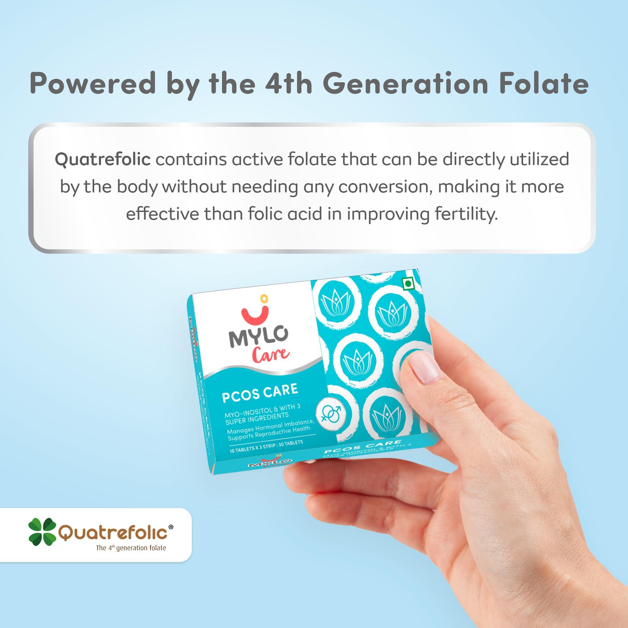 Mylo Mylo Myoinositol Chewable Tablets for PCOS & PCOD (Strip of 10, Pack of 3)| Fights PCOS/PCOD Symptoms | Improves Cognitive Function | Clinically Tested