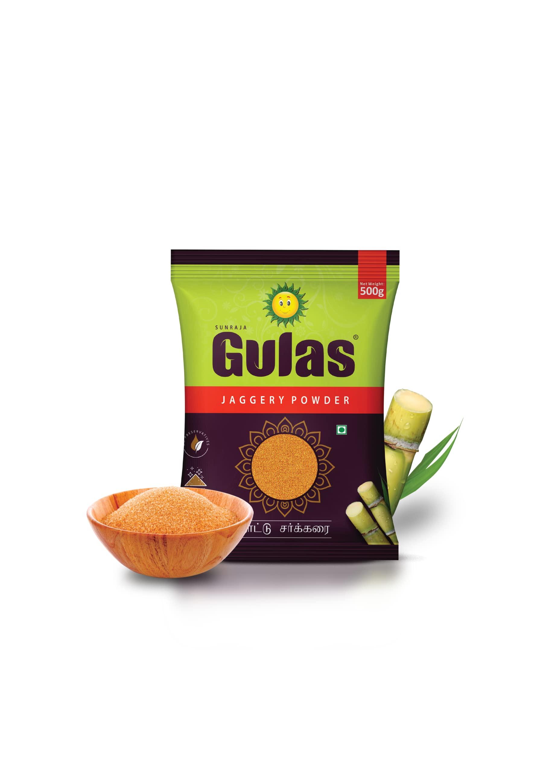 Sunraja Gulas Sunraja Gulas Jaggery Powder Pouch Combo Set of 2, 500 G - Total 1KG (2)