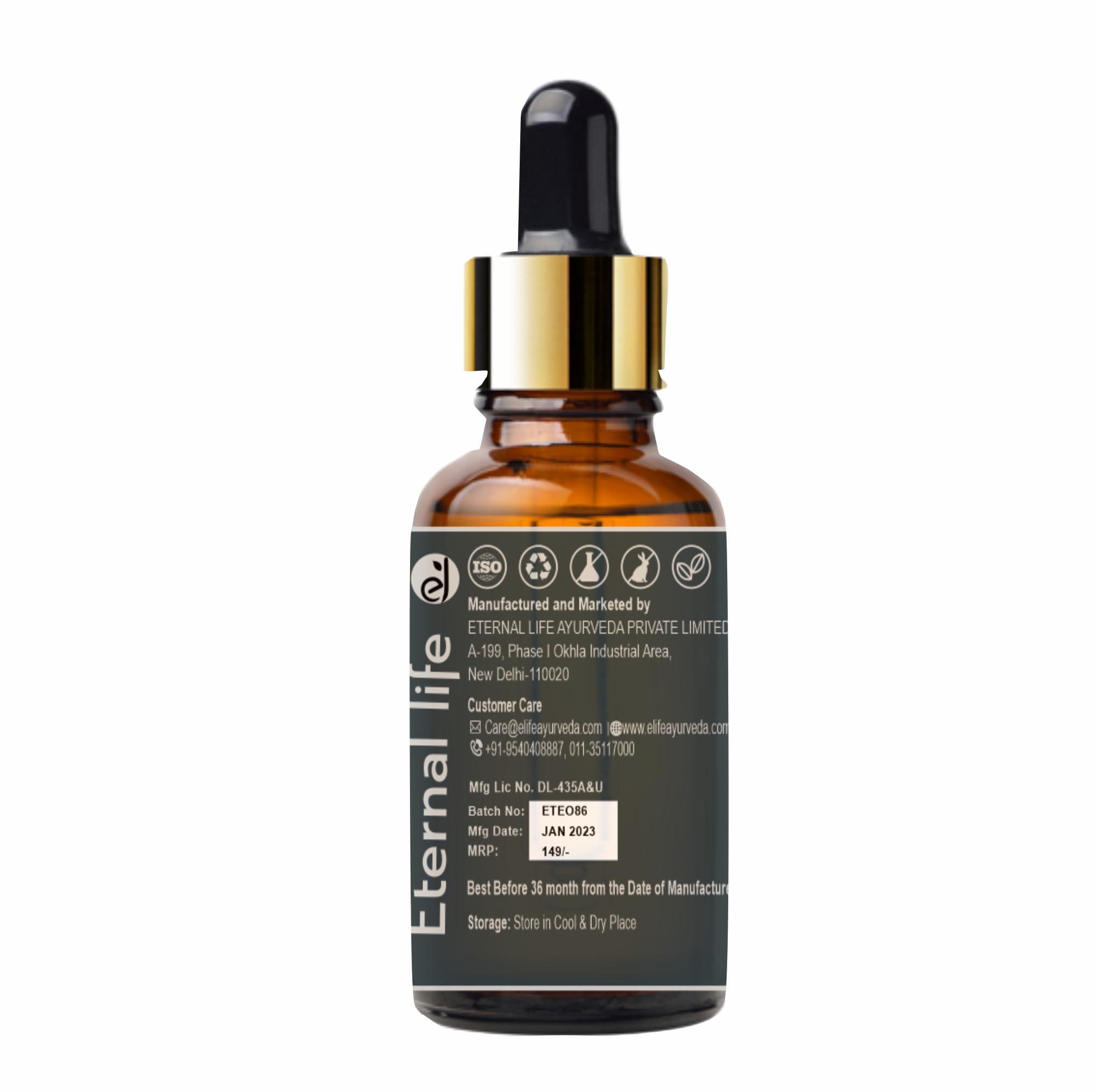 ETERNAL LIFE Eternal Life Eterno Pile Oil Pain Reduction Inflammation Reduction Herbal Oil Ayurvedic Remedy Recurrence Prevention Hemorrhoid Relief Natural Ingredients Anal Health Relief (Pack of 1, 30 Ml)