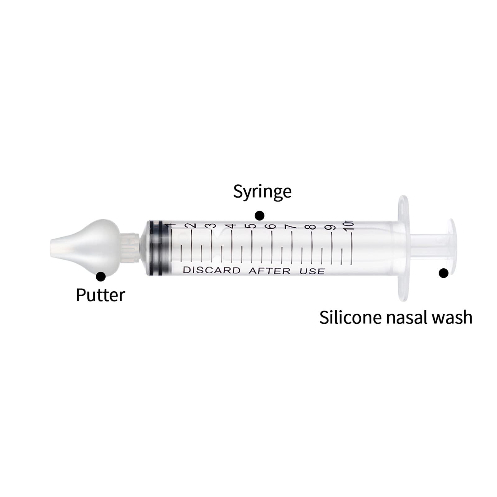 Nachar Nachar Sinus Rinse System, 4pcs Professional Baby Nasal Irrigator Portable Infant Nose Cleaner Quick Rinse Device All Natural Relief - BPA Free More Convenient