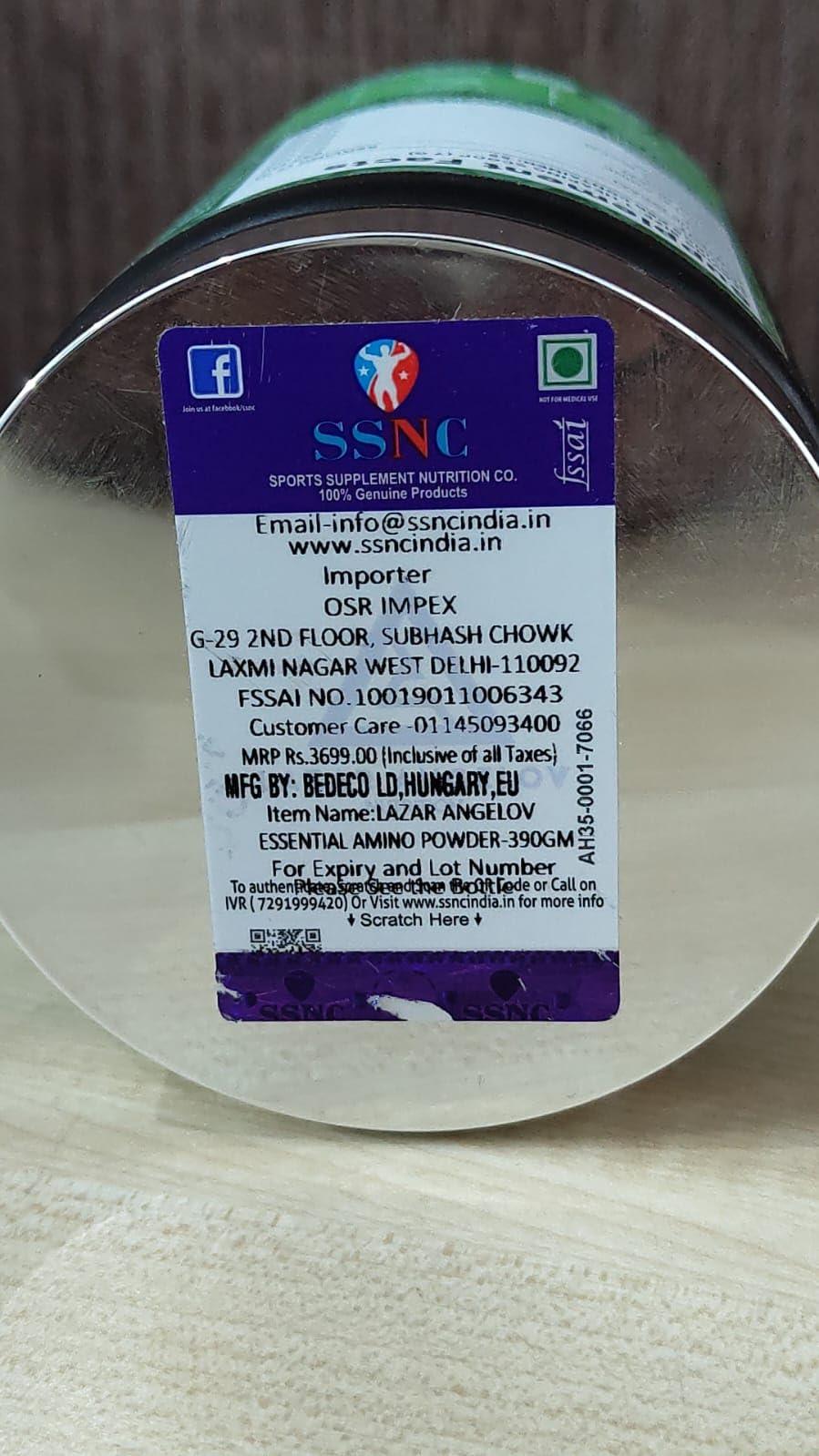 Lazar Angelov Nutrition LAZAR ANGELOV NUTRITION Essential Amino Powder EAA 55 Serv new- Intra Workout/Post Workout,9 Essential Amino acids for Muscle Recovery & Growth Free T SHIRT (PINEAPPLE)