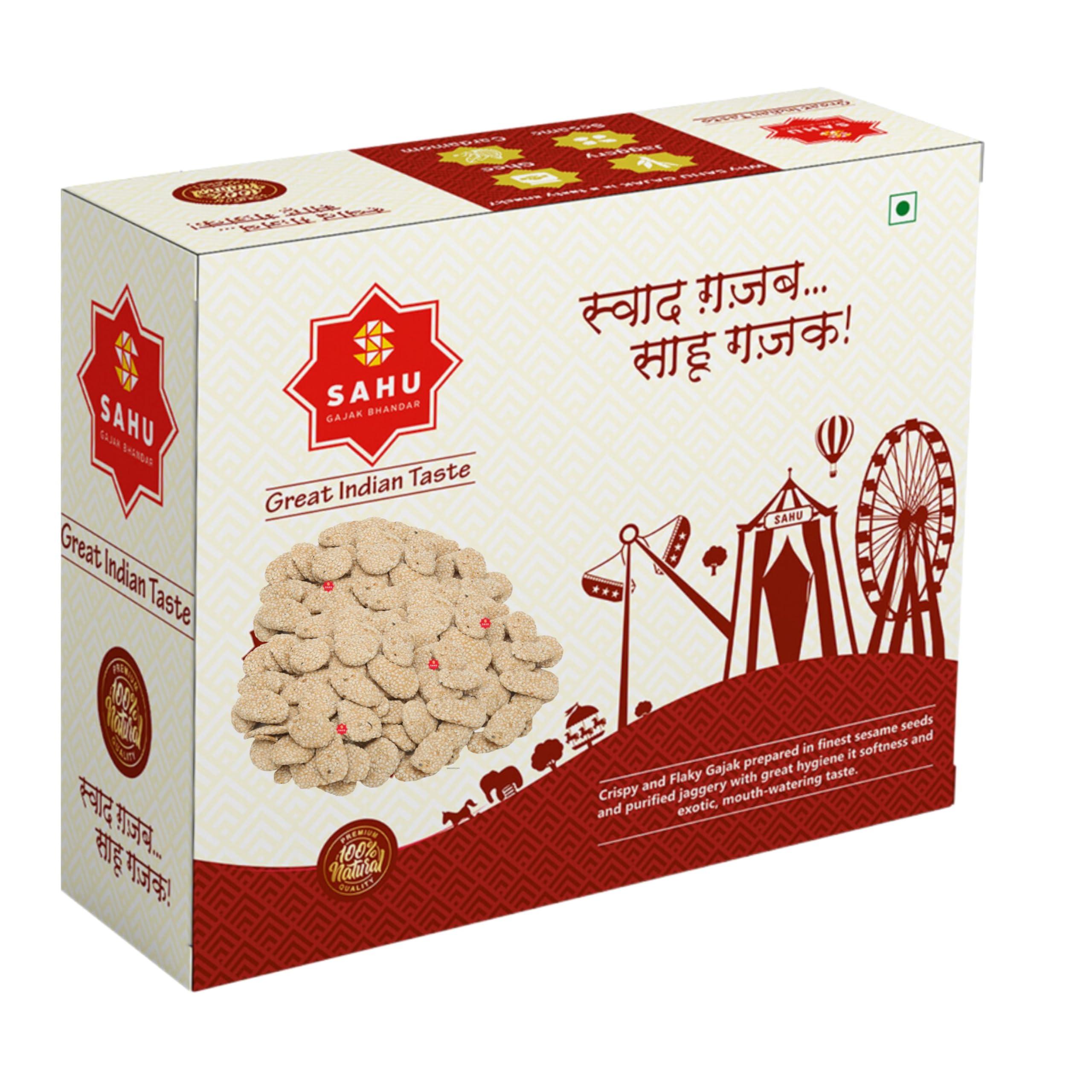 SAHU GAJAK BHANDAR SAHU GAJAK BHANDAR Gud Revdi 750g | Revdi | Gud Rewadi | Sesame Candy | Gur Revri | Jaggery Sweets | Reori | Gajjak Revari | Gazak Reveri