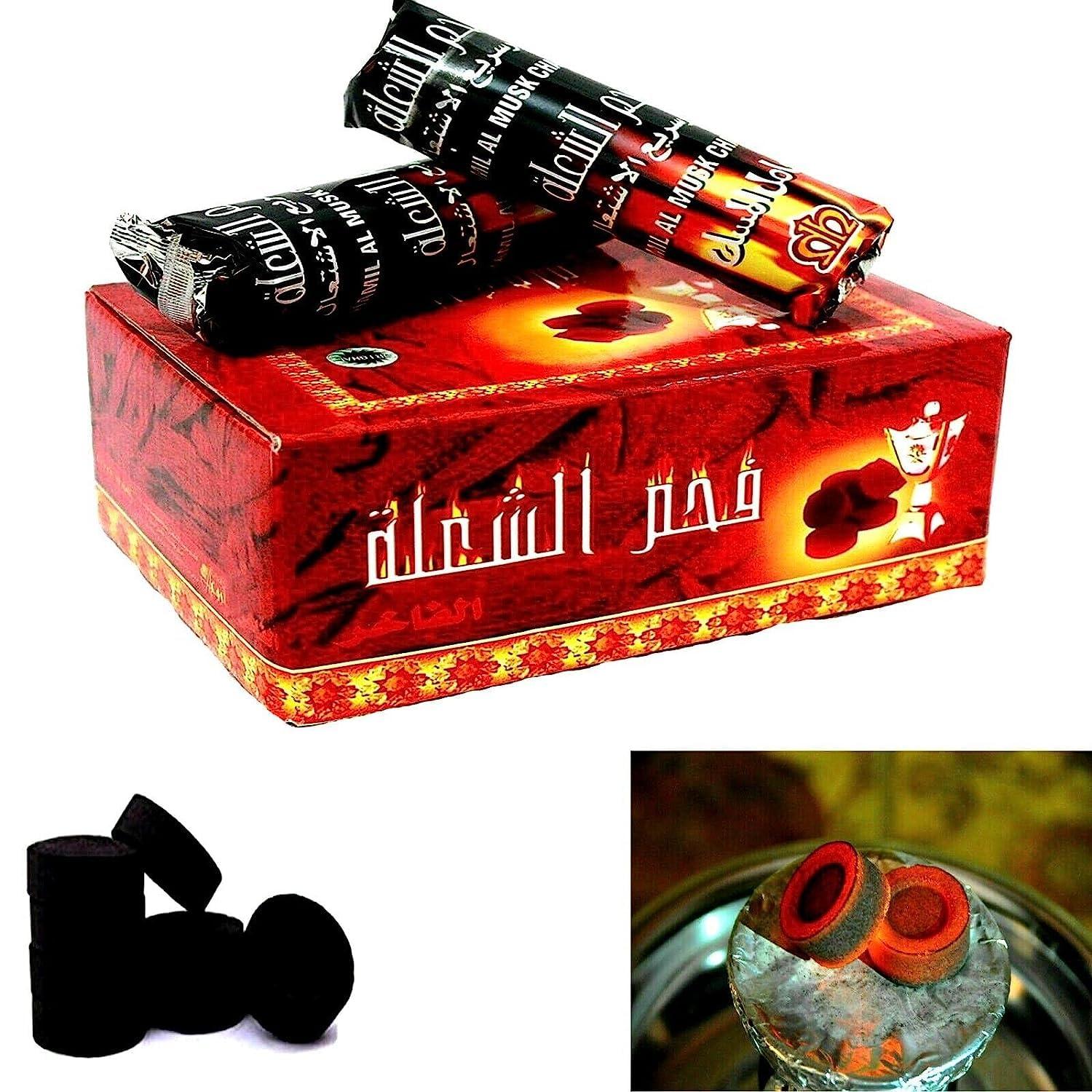 AN TRADERS an Traders Charcoal Tablets for Burning Dhoop/Frankincense Pack of 5 Rolls (50 Tablets/Disk) | Ideal for Your Home, Office, Hallway and Living Room