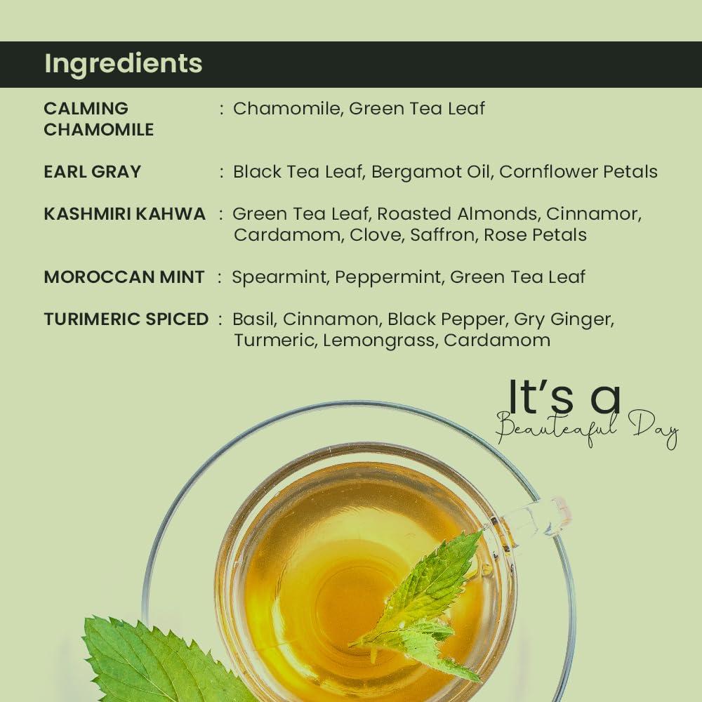 FRESHLEAF FRESHLEAF Assorted Box Green Tea Rich With Anti-Oxidants, 100% Whole Long Leaf, 20 Pyramid Tea Bags (60 Tea Bags)