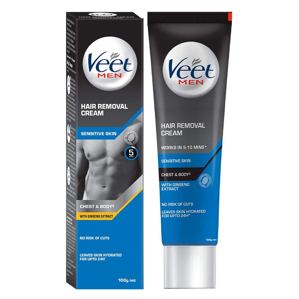Veet Veet Hair Removal Cream for Men, Sensitive skin, 100g Each (Pack of 3)