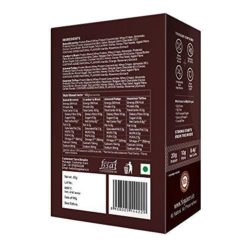 Yogabar Yogabar Pure Peanut Butter and Protein Bars Combo | Pure Peanut Butter | Protein Variety (Cranberry, Almond, Hazelnut and Baked Brownie Bars)