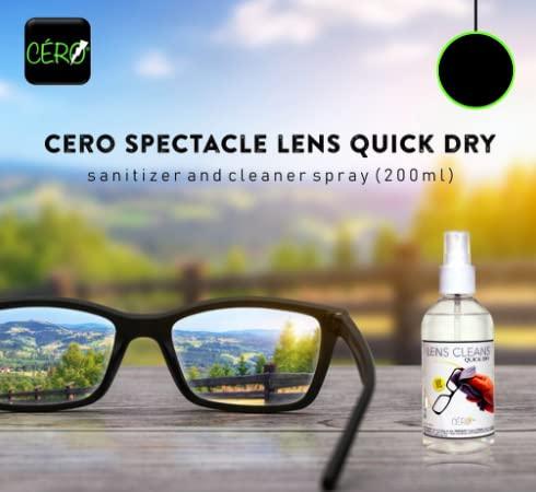 CERO CERO ® Lens Cleans, Quick Dry Spectacle Lens Cleaner Spray (200ml) 3 PC COMBO