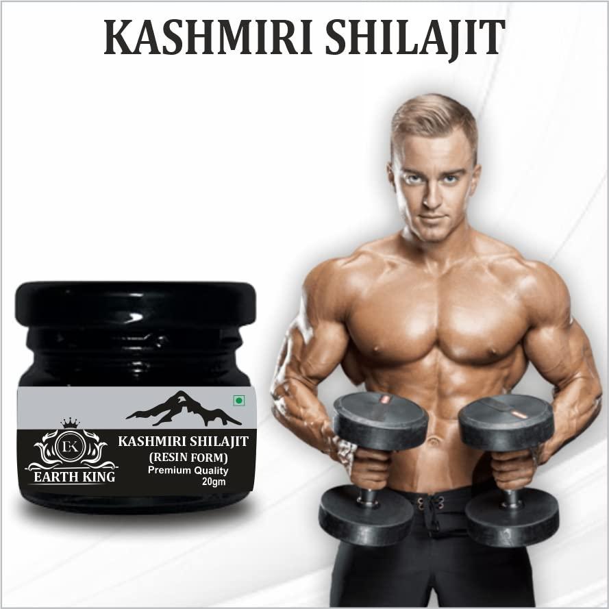 EARTH KING EARTH KING Kashmiri Shilajit/Shilajeet Resin | Raw Shilajit | Shudh Shilajit | Original Shilajit (Semi Liquid) - 20G with Pure A++ Grade Kashmiri Saffron 1GM Combo Pack