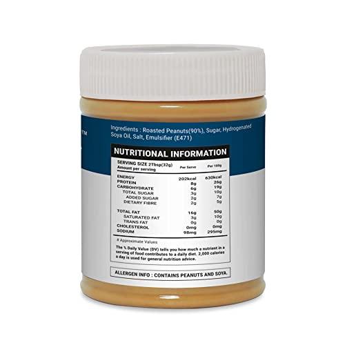 Beanut Beanut Peanut Butter Creamy From Real Roasted Pressed Protein, Non GMO, Gluten Free, Free Gym, Cholesterol & Vegan, Exercise Gym Daily Energetic - (240g, Pack of 1)