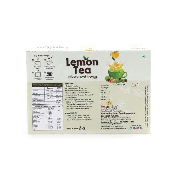 SUNRISE AGRILAND DEVELOPMENT RESEARCH PVT.LTD SUNRISE Natural Lemon Tea - 400 GM