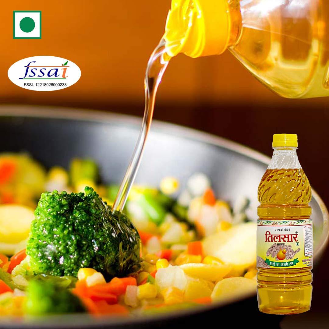 TILSAR Tilsar 500ml Ghani White Sesame Oil (Kolhu/Chekku Filtered Til Oil / Gingelly Oil) - 500ml