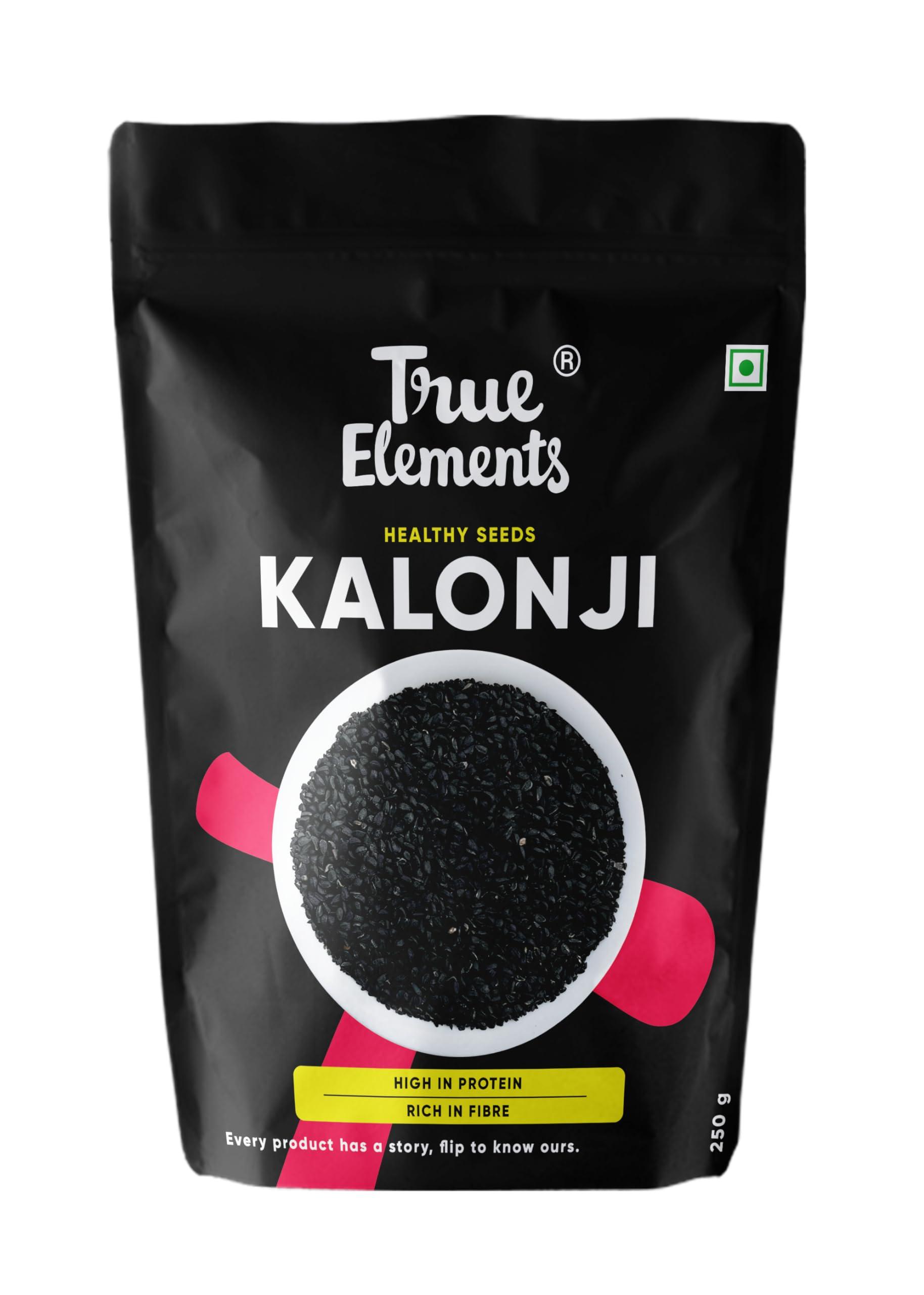 True Elements True Elements Kalonji Seeds 250gm - Premium Nigella Seeds | Seeds for Hair Growth | 100% Natural | Indian Superfood | Add flavour to curries|