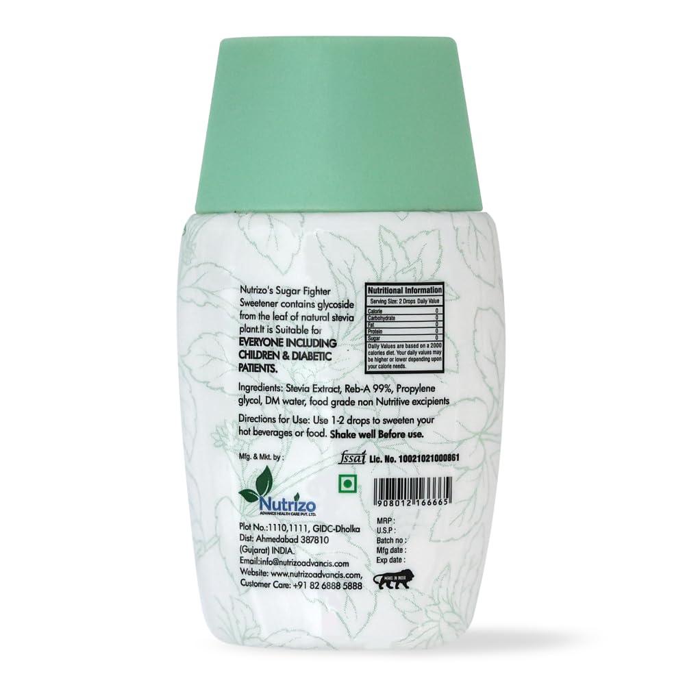 Sugar Fighter Sugar Fighter Stevia Liquid - Zero Calories & Fat Free Sweetener - Natural Stevia - Sugar-Free Combo - 30 ML (Pack of 3)