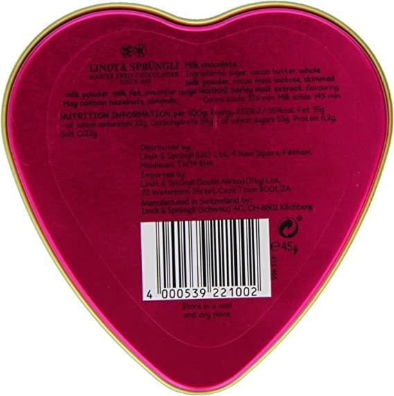 Generic Lindt Hello Heart Milk Chocolate Valentines Tin, 45g