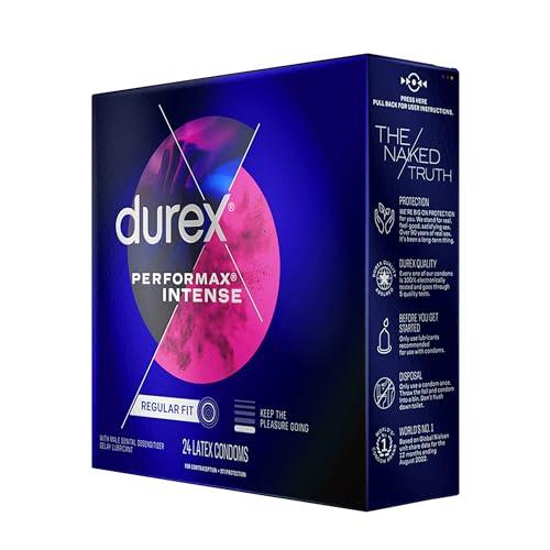 Durex Durex Performax Intense Ribbed Dotted Condoms with Delay Lubricant - 24's