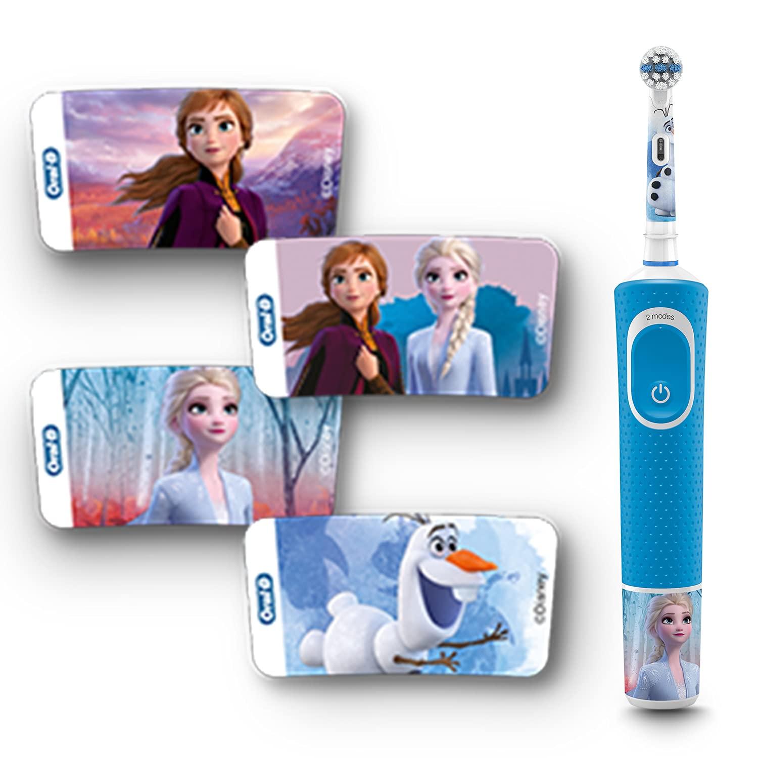 Oral-B Oral B Kids Electric Rechargeable Toothbrush, Featuring Spider Man, Extra Soft Bristles, Age 3+ & Oral B Kids Electric Rechargeable Toothbrush, Featuring Frozen Characters