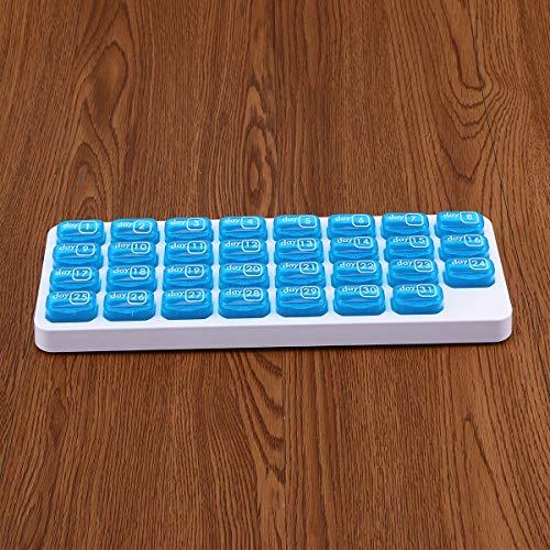 Artibetter Artibetter Monthly Pill Organizer 31 Compartments Pill Tablet Storage Dispenser for Travel