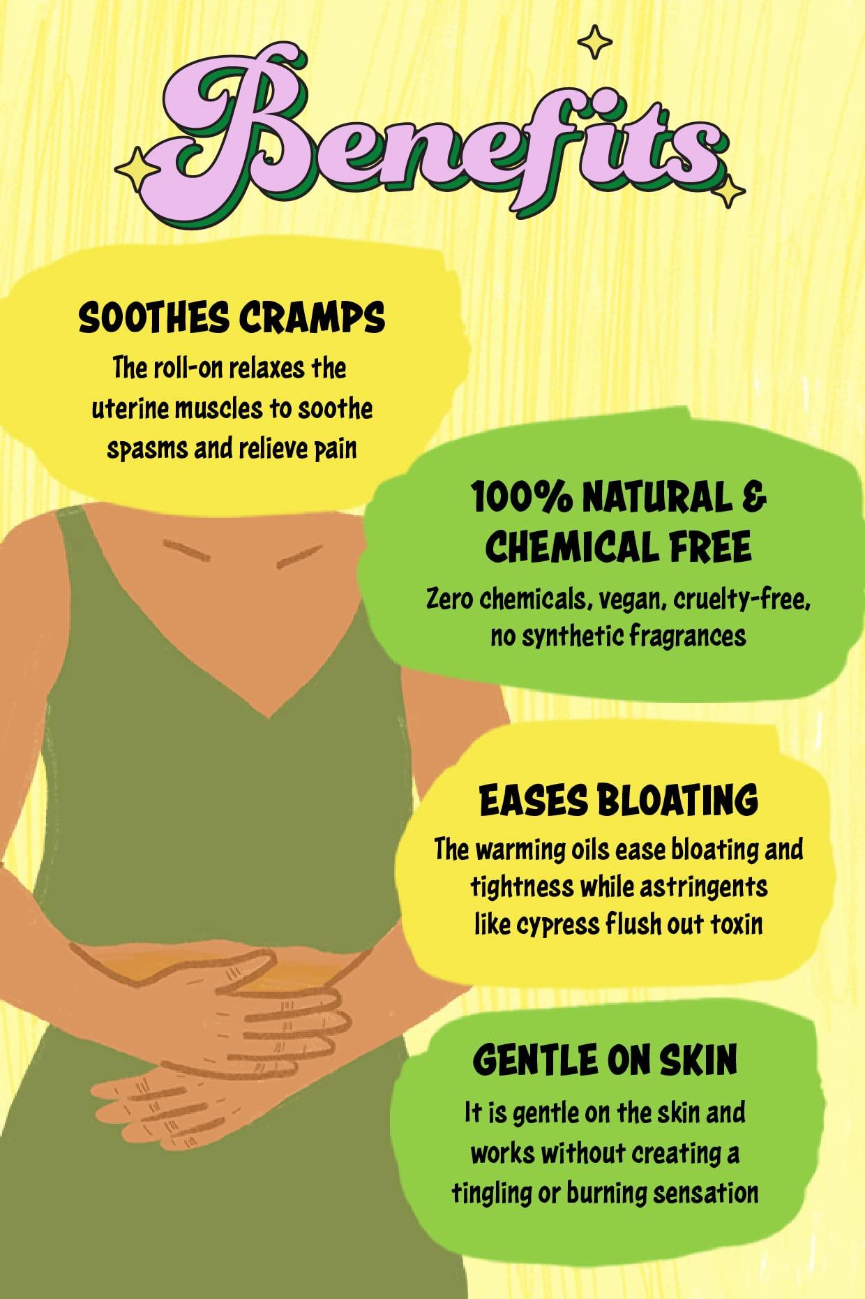 Hibiscus Monkey Hibiscus Monkey Comforter - Period Pain Soother with Floral and Herbal Extracts for Period Cramps - 100% Natural, Gentle on Skin 9ml