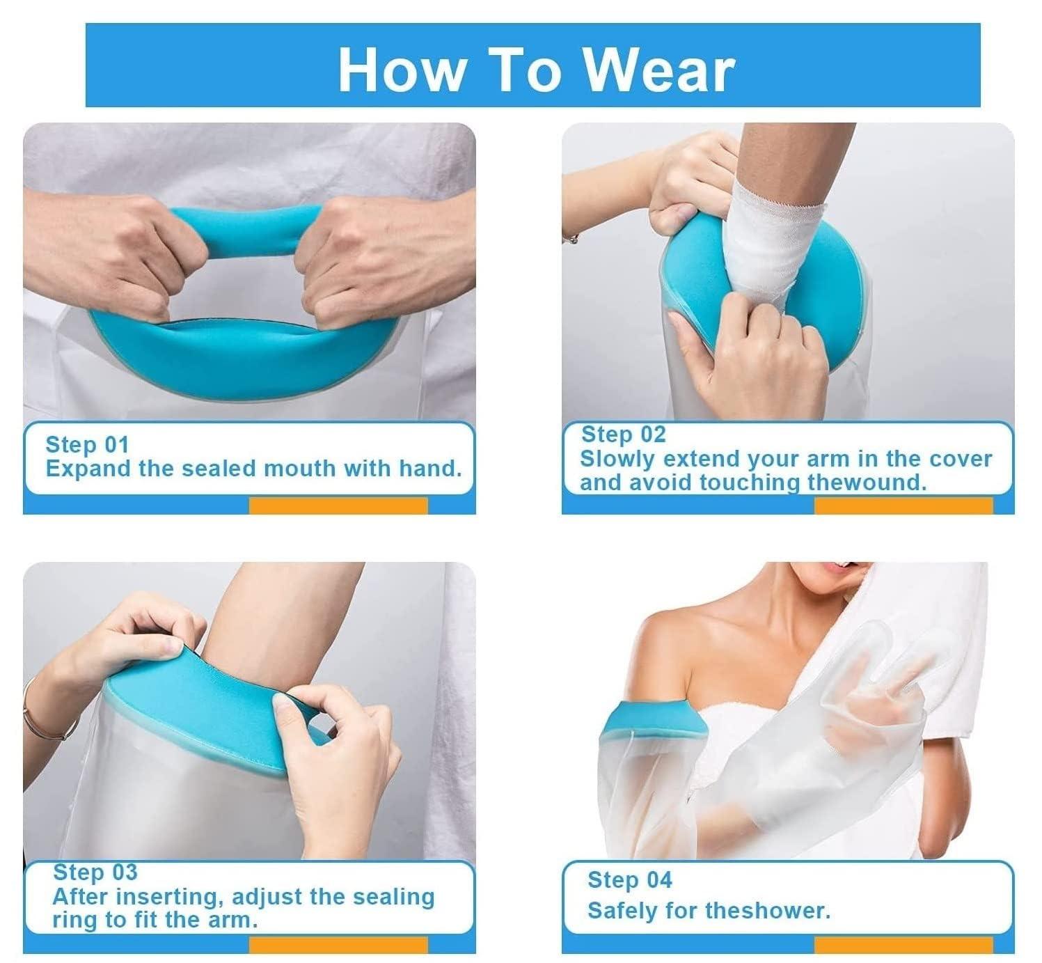 VATTU VATTU Waterproof Arm Cast Cover for Shower and Bath Foot Support (Arm Cast Cover)