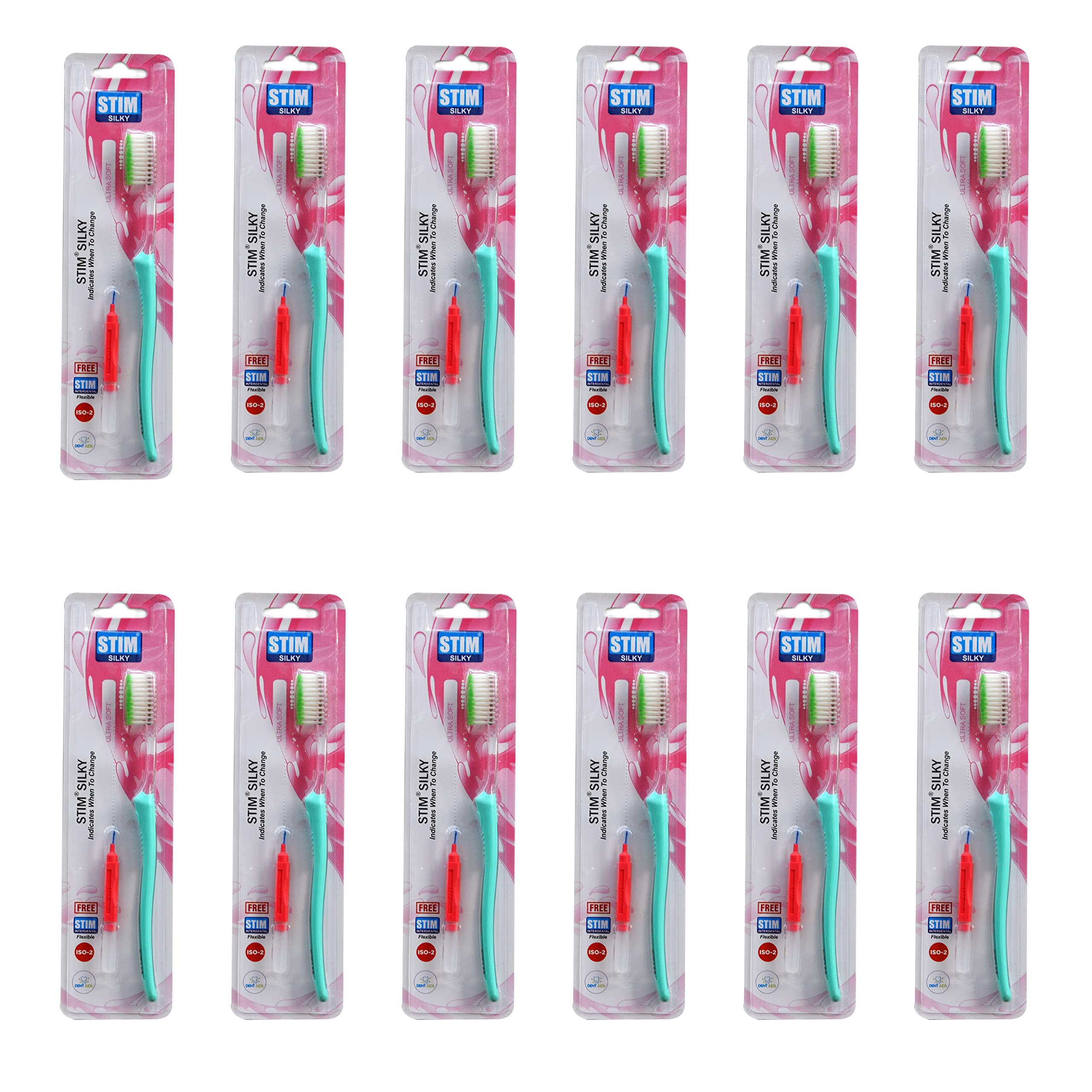 STIM STIM Silky Toothbrush | Super Soft Toothbrush | Pack of 12