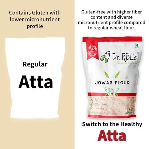 Dr. RBL\'s Dr. RBL\'s Jowar Flour | Sorghum Flour Jowar Atta | Rich in Protein Millet Flour/Atta| 100% Fresh & Natural | High Protein | Immunity Booster Gluten Free | Pack of 6-3 KG