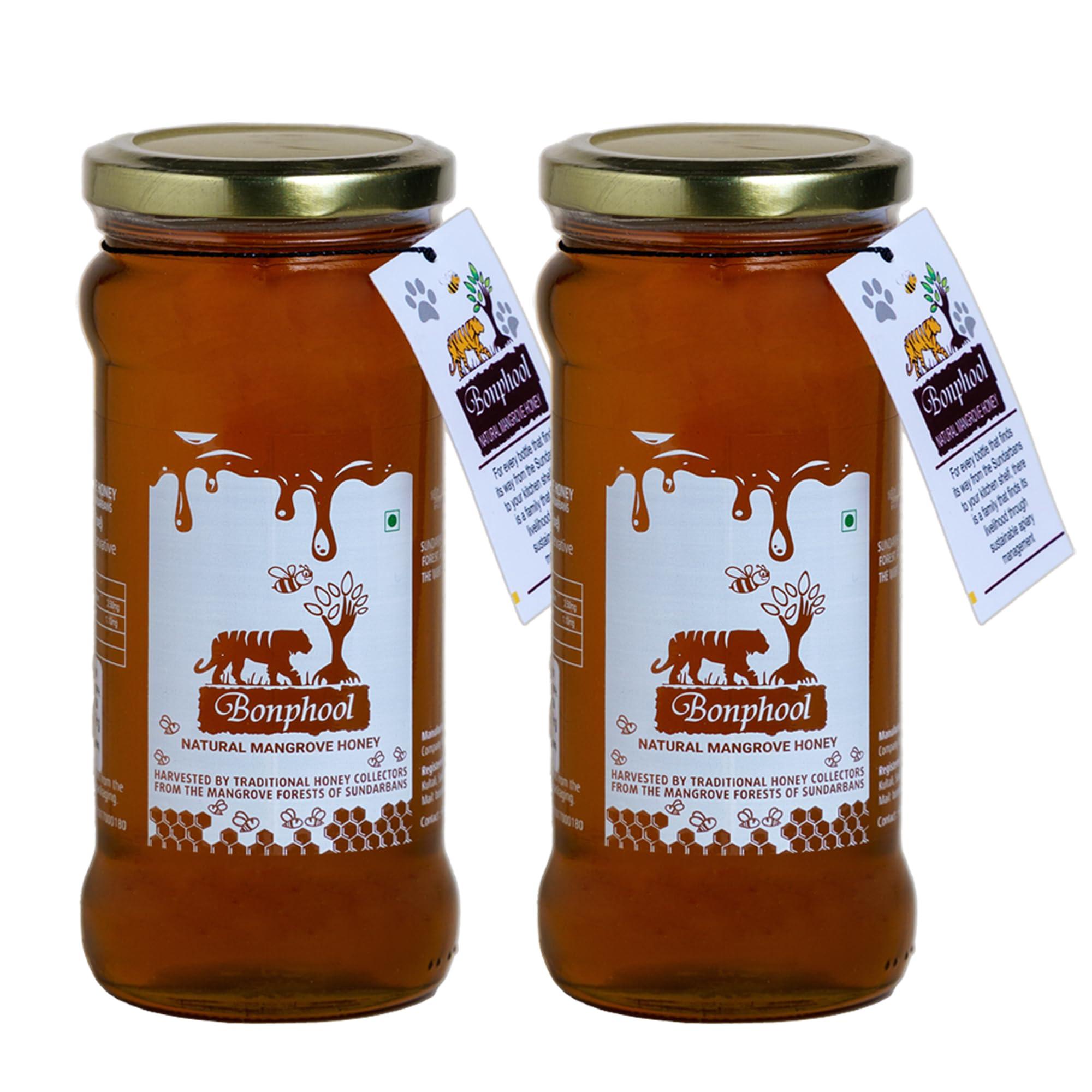 BONPHOOL BONPHOOL Natural Mangrove Honey, 490 Grams x 2 bottles (980 gm)