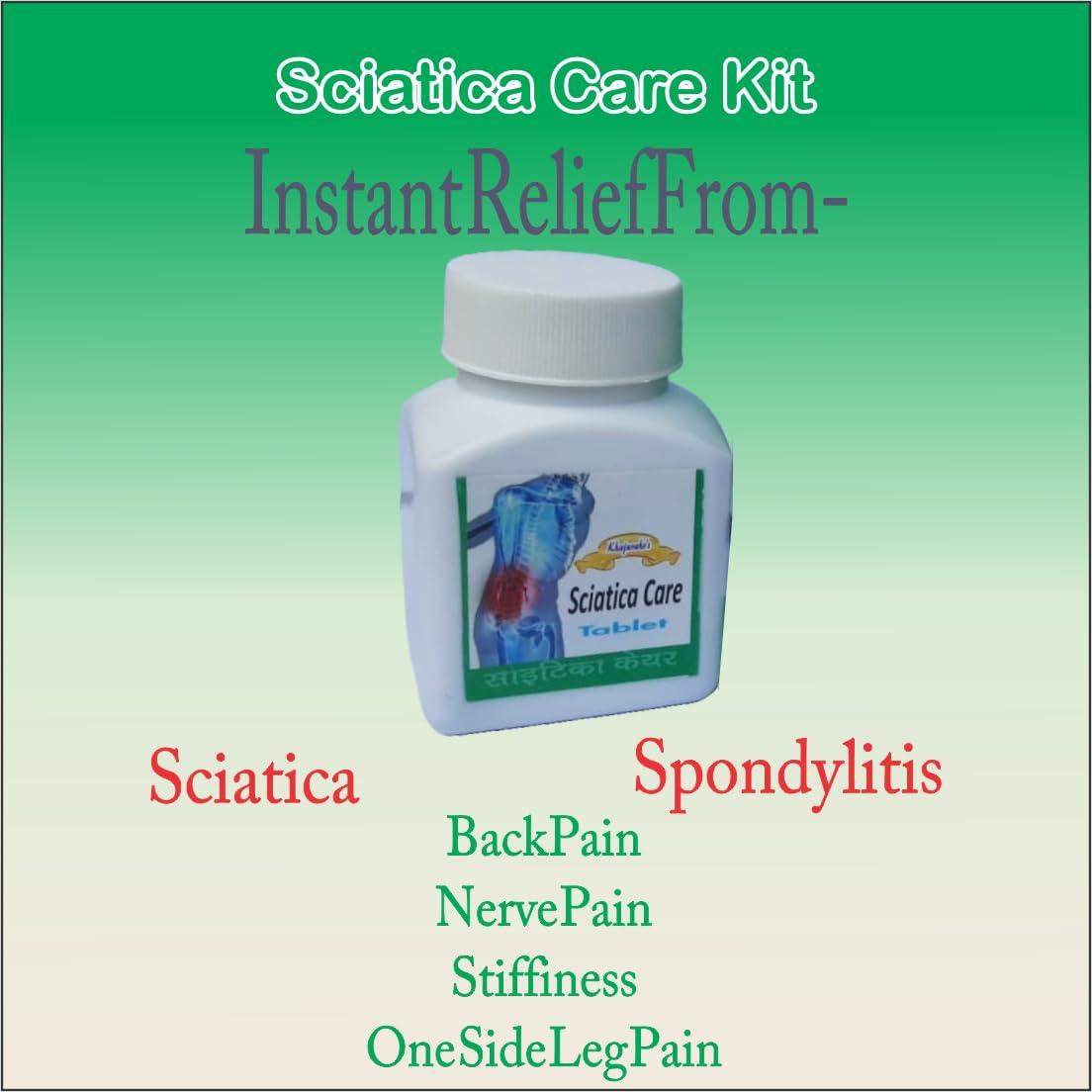 khajuraho Khajuraho Auyvedic Sciatica Care Pain Relief Kit | Dose for Scitica Disease Back Nerve One Side Leg Pain (Pack Of 3)