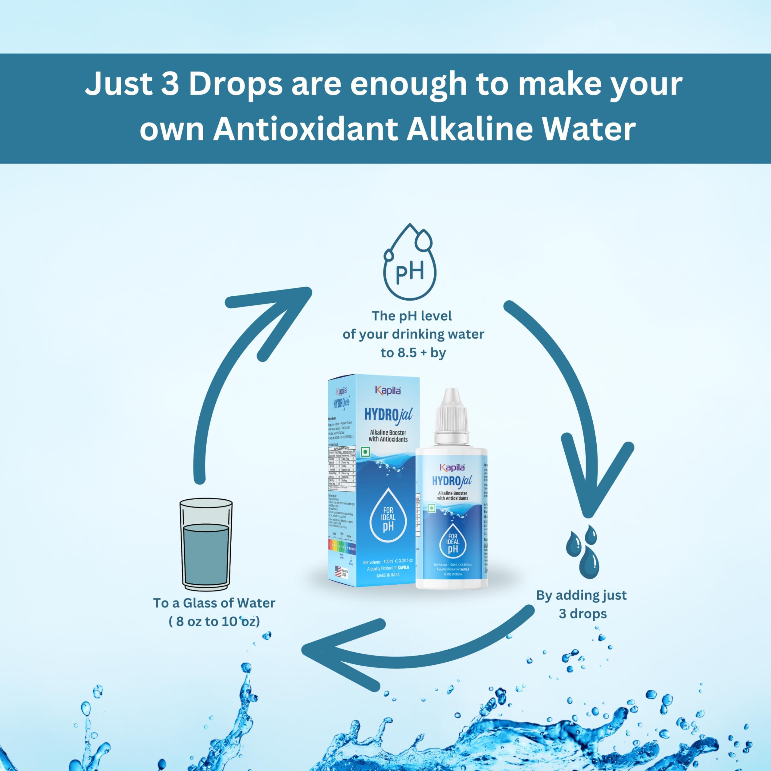 Kapila NONI Kapila NONI Hydrojal pH Booster Drops for Alkaline Water 100ml | pH Booster Drops for Drinking Water | Immune support & Detox