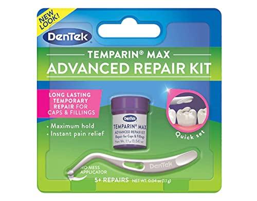 DenTek 2-Pack: Dentek Temparin Max Lost Filling And Loose Cap Repair Kit | One Step Formula | 5+ Repairs | 0.04 Ounces | 2-Pack