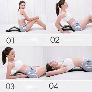 Krupanidhi Krupanidhi back stretcher spinal curve relaxation device dezire alpha spine pain relief equipment support lumbar lumber for chair products lower devices massage