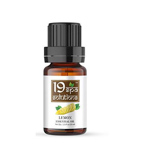 19 SPA SOLUTIONS 19 Spa Solutions Lemon Essential Oil for Skin Care- Natural Lemon oil to Uplift Mood - Pure Essential Oil Lemon for Cleaning- Therapeutic Grade Lemon Essential Oils for Aromatherapy - 10 ml