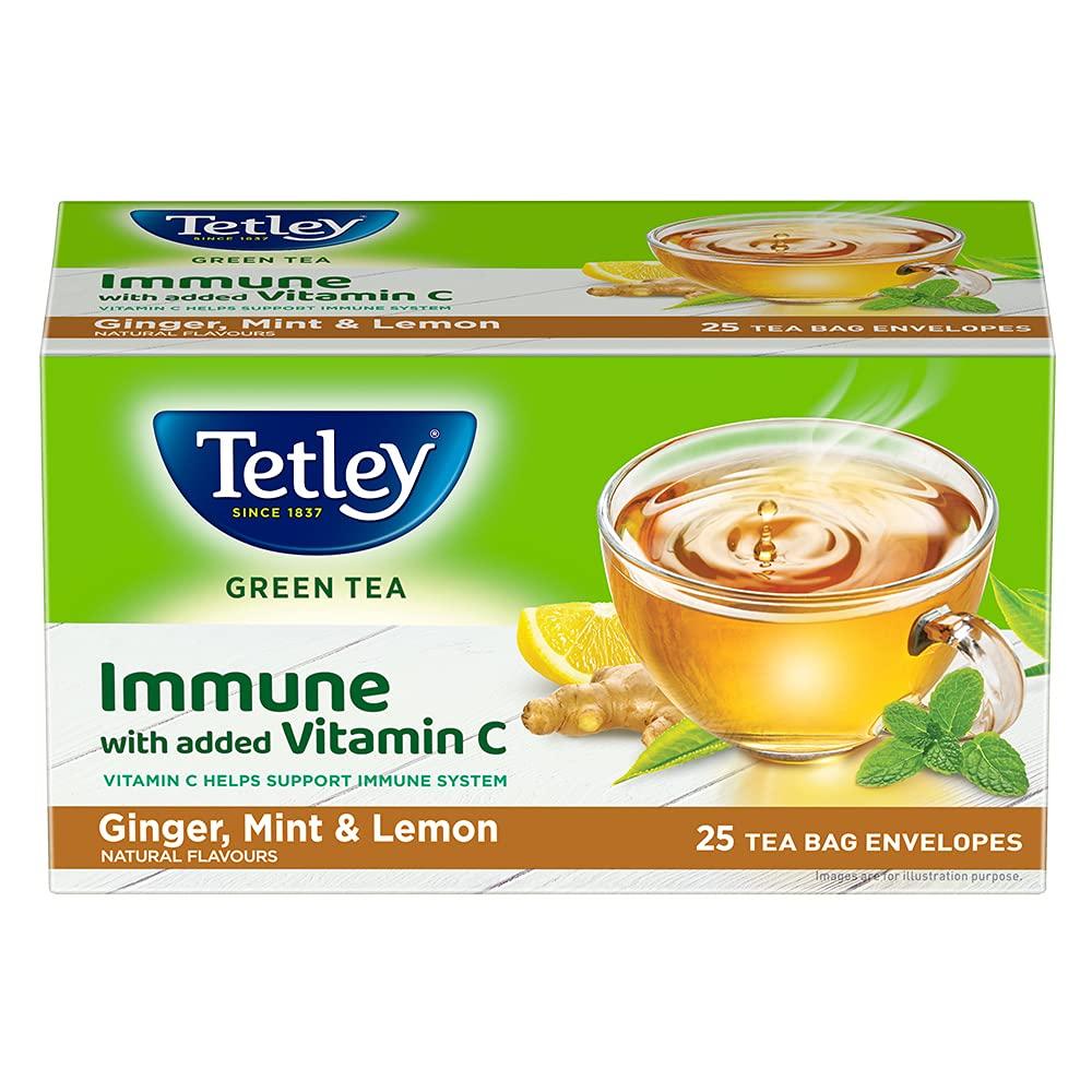 Tetley Tetley Green Tea Bags, Ginger Mint Lemon, 25 Tea Bags