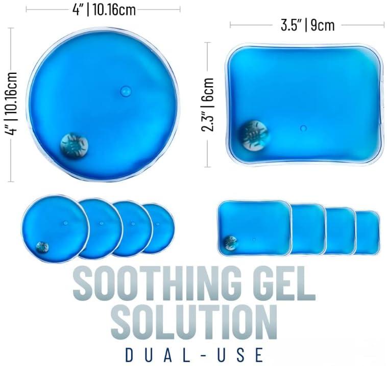 TWINZEN TWINZEN 4Pcs Reusable Pocket Hand Warmers, Click Activated Instant Heat Packs, Snap It Gel Heating Pad for Pain Relief, Sore Muscles, Stiffness, Aches & Pains