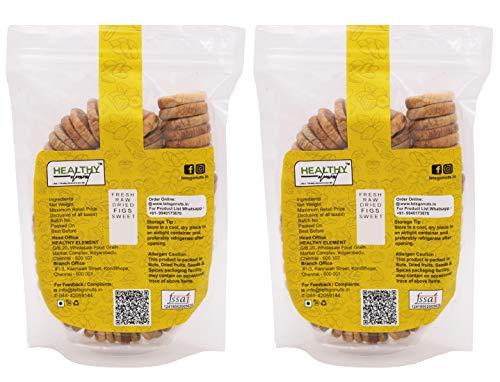 Let's Gonuts Real Wealth For Your Health Anjir Dry Figs 1kg Anjeer Raw ( Dry Fruit Afghani Anjira Anjura ) ( 2 Packs of Each 500g )
