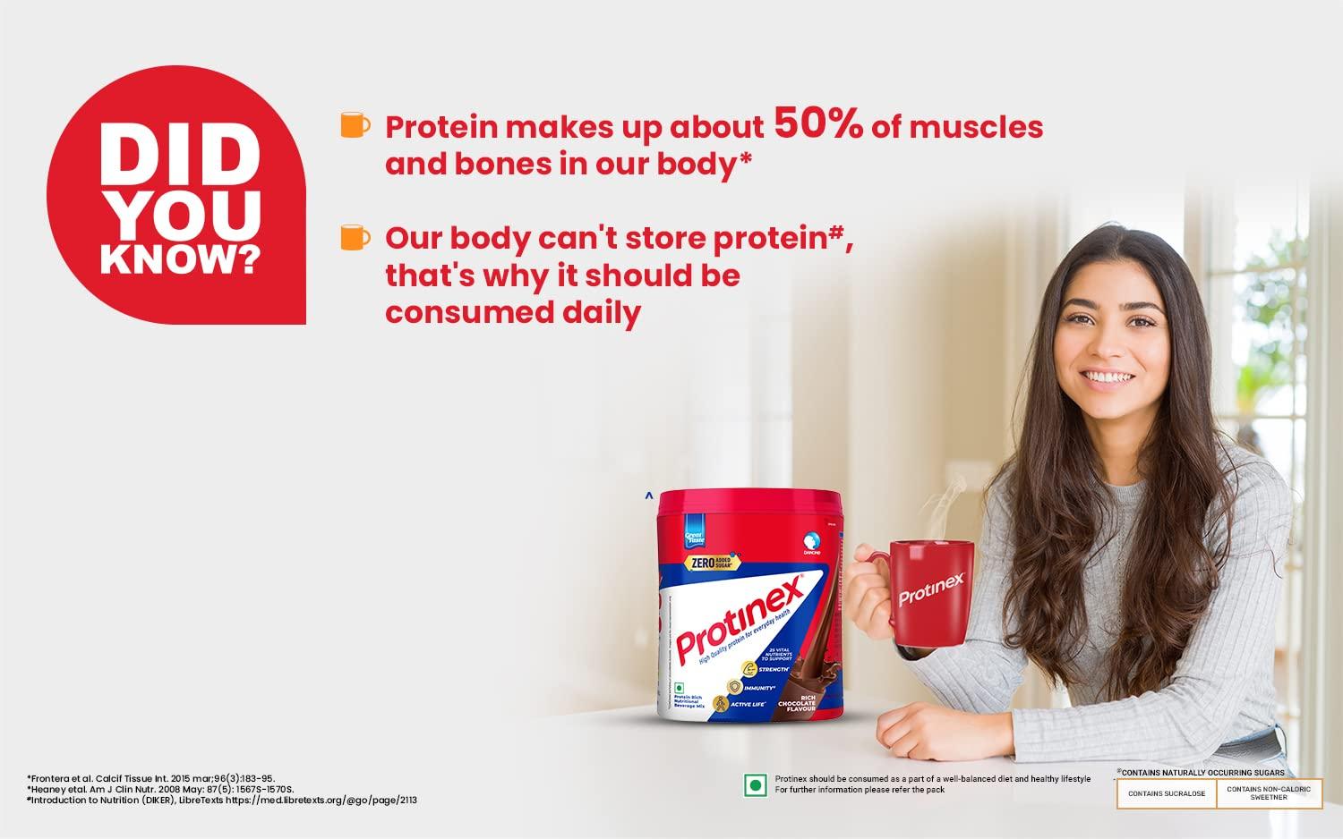 Protinex Protinex Health And Nutritional Drink Mix with High protein & 10 Immuno Nutrients, Tasty Chocolate, 1 Kg & Health And Nutritional Drink Mix with High protein&10 Immuno Nutrients, Tasty Chocolate, 250g