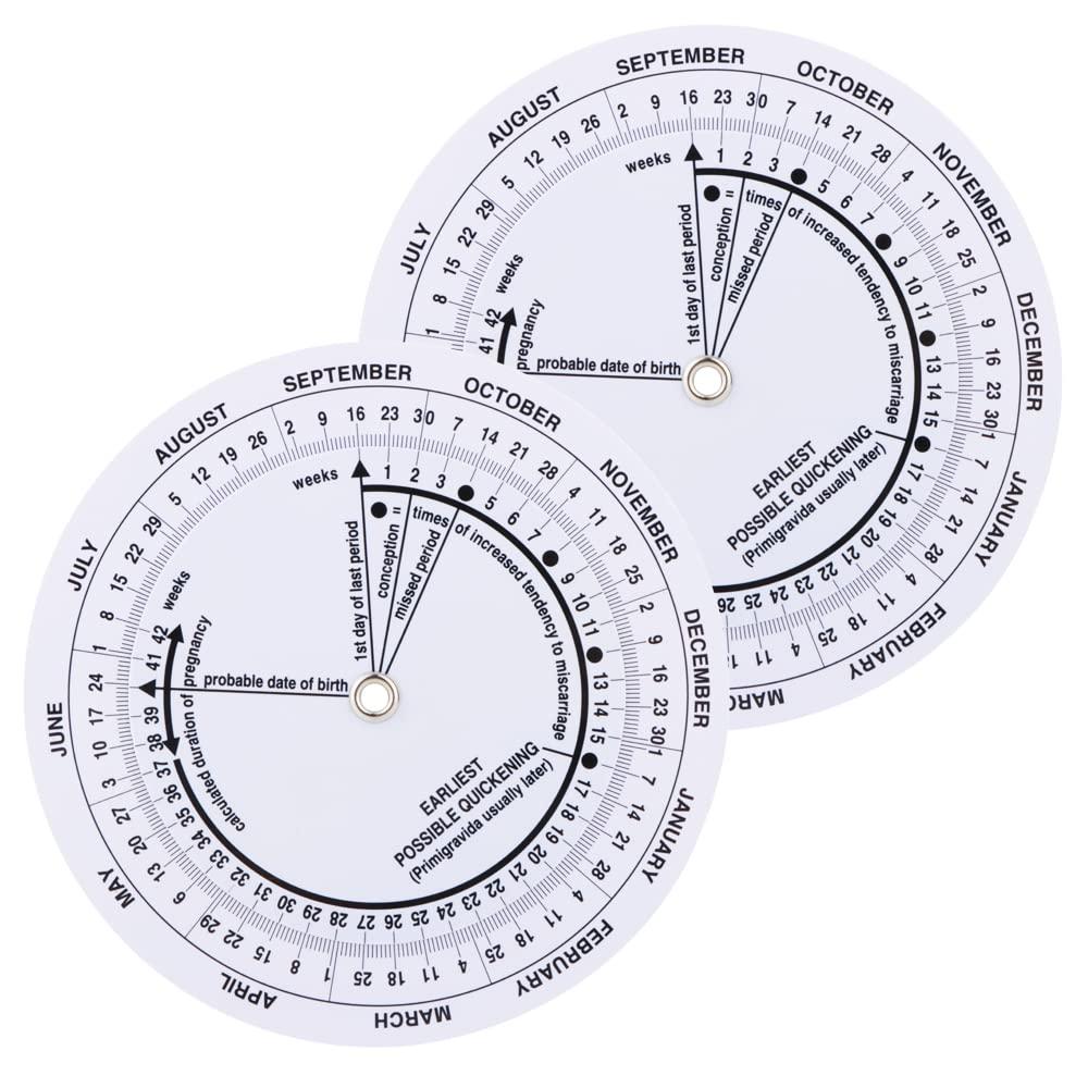 DQITJ 2 Pcs Pregnancy Wheel, Pregnant Due Date Calculator