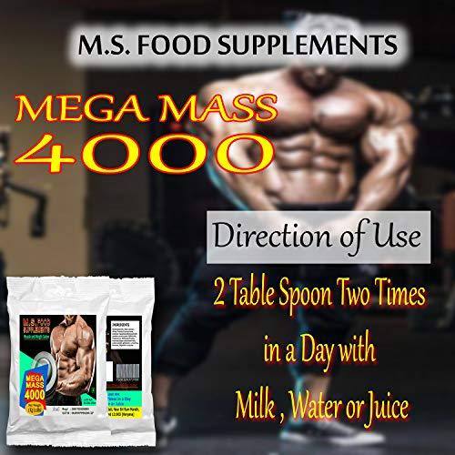 M.S. Food Supplements M.S. Food Supplements Mega Mass 4000 Powder weight gainer 1kg banana
