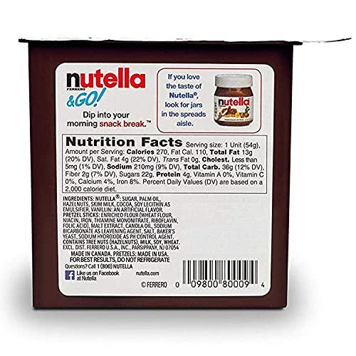 Nutella Nutella Hazelnut Spread & Pretzels Sticks &Go! - Pack of 6 Pouch, 6 x 54 g
