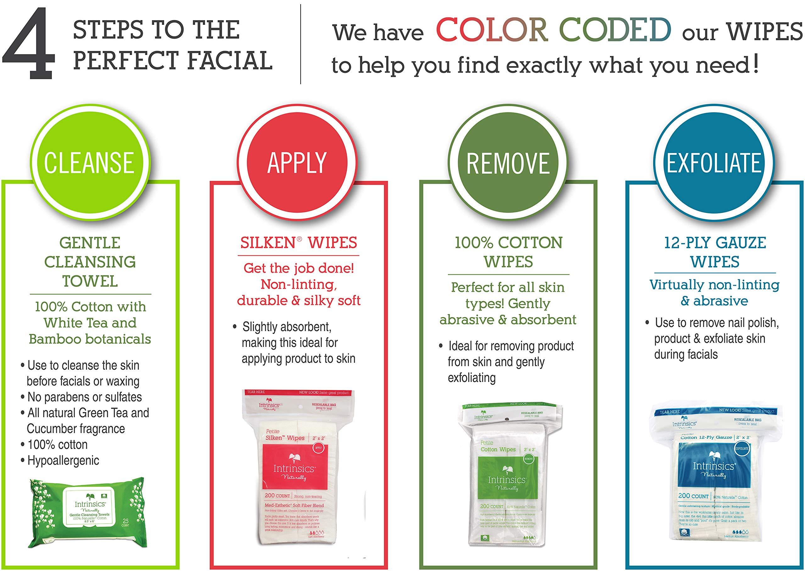 Intrinsics Intrinsics Petite Silken Wipes - 2"x2", 4-ply Blend of Soft Fibers, 200 Count