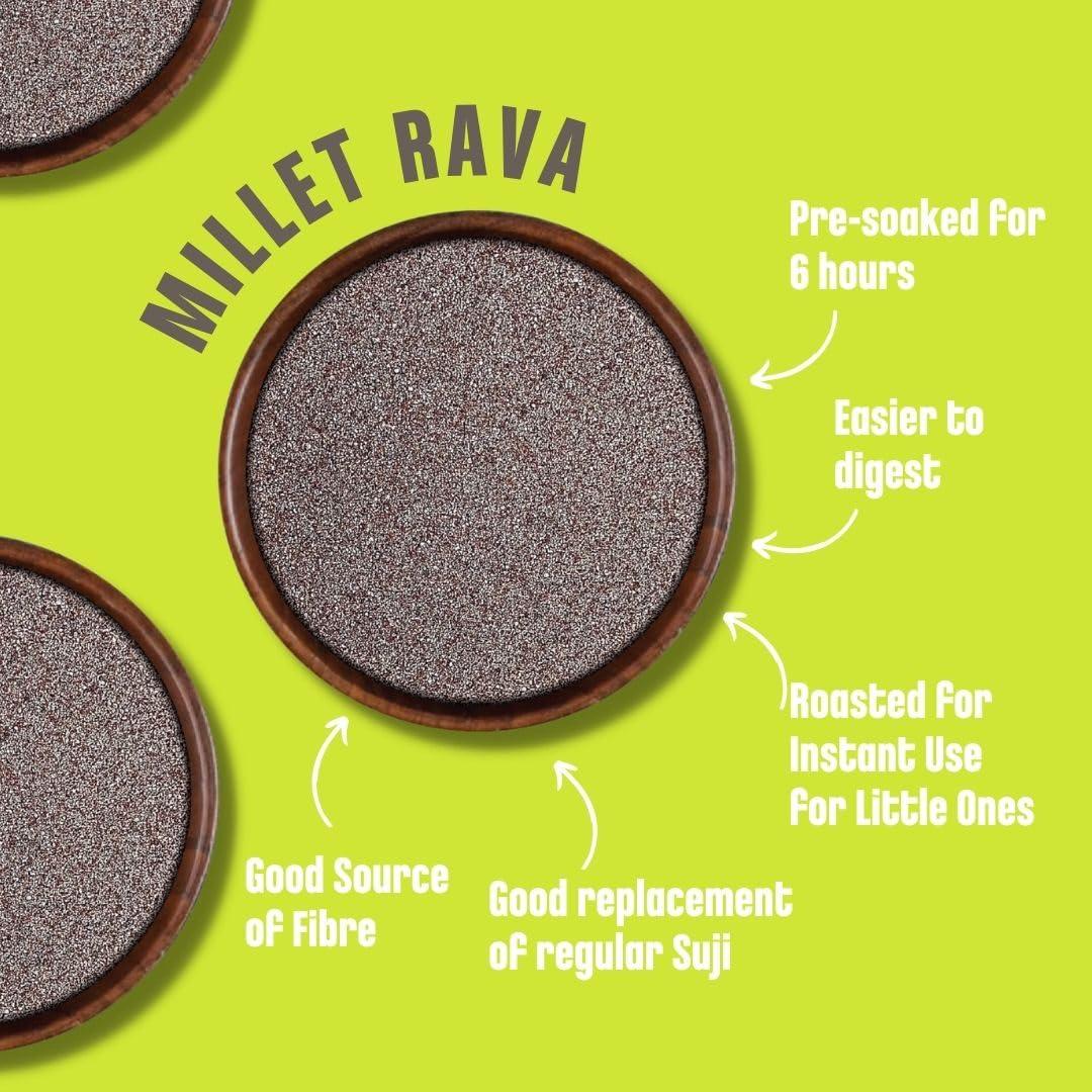 Early Foods Early Foods : Assorted Pack of 3 - Millet Rava (Sprouted Ragi, Jowar & Little Millet Rava) 250 g x 3