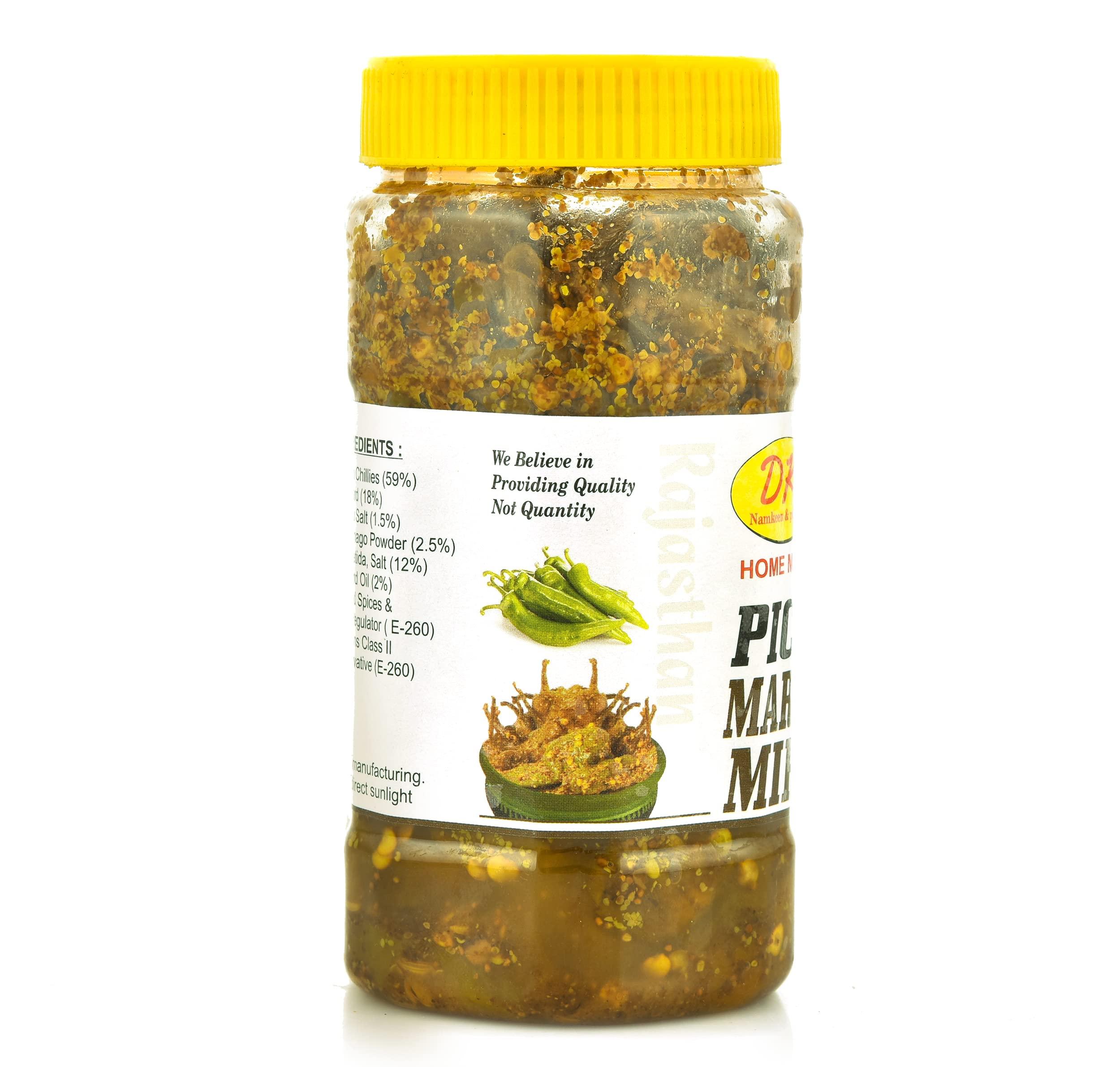 DK NAMKEEN & PICKLES DK Pickles Rajasthani Homemade Ker Sangri and Marwadi Mirchi Pickle Tenti Green Chilli Pickle teet sangri pickles Homemade Ker Sangri Pickle Ghar Ka Achar